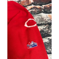 Majestic Cincinnati Reds Mock Neck Shirt Mens XL Red Diamond Collection MLB USA