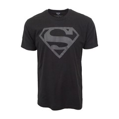 SUPERMAN ORIGINAL LOGO T SHIRT BLACK TEE OFFICIAL ITEM
