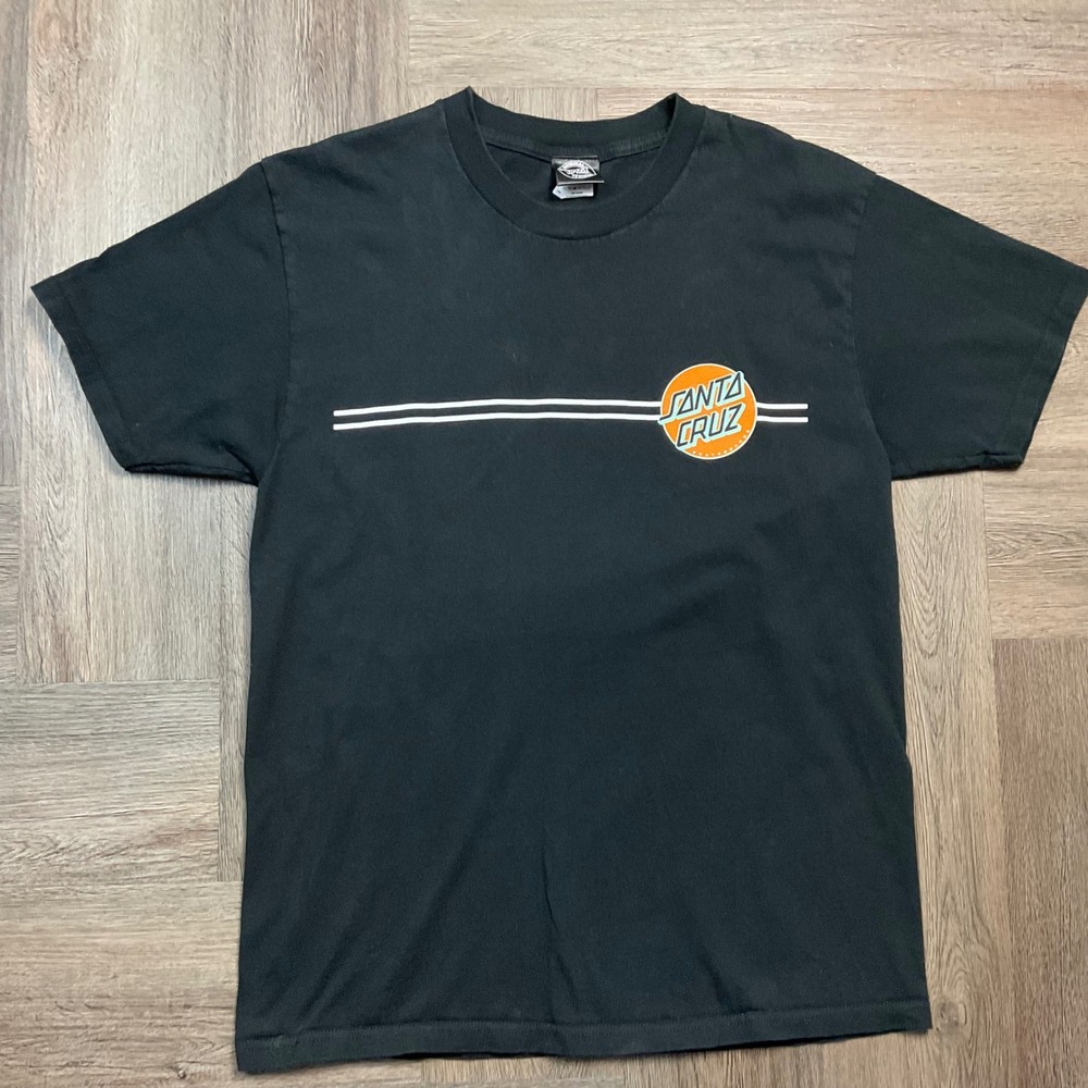 Santa Cruz Skateboards T Shirt Mens Medium Black Logo Graphic Skate Tee Retro