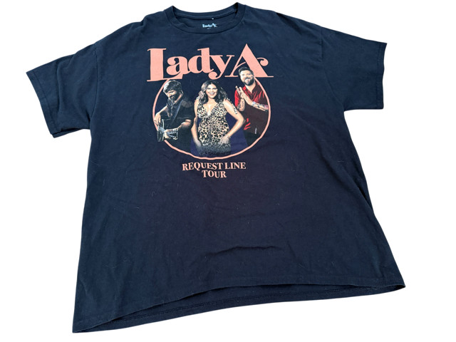 Lady Antebellum Black 2023 Country Music Request Line XL Tour T Shirt 2 Sided