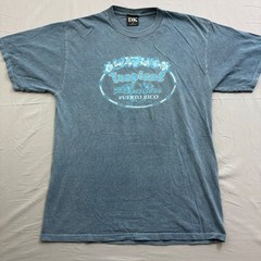 Vtg DK Tropical Paradise Puerto Rico Vintage Graphic T-Shirt Blue Mens Large USA