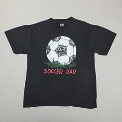 Vintage Soccer Dad Shirt Mens Large Black Football Outdoor Sports Art TSI