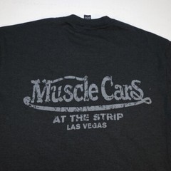 New MUSCLE CARS at the Strip LAS VEGAS Hot Rod Car T SHIRT Sz M Black Tri Blend