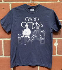 Good Omens Tv Show T-Shirt, Aziraphale and Crowley Graphic Tee, Retro Movie Shir