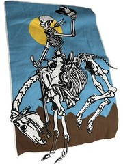 Artist Union T Shirt Large Skeleton Cowboy & Horse