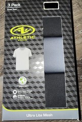 Athletic Works ~ Mens 3-Pack T-Shirts Crew Neck Ultra Lite Mesh Performance ~ L