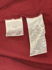 Lacoste Red Relaxed Fit Cotton Spell-Out Logo T-shirt Mens Size XL