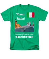 Scalinata di Trinità dei Monti Rome Italy T-shirt Souvenir Adult Size S-4XL