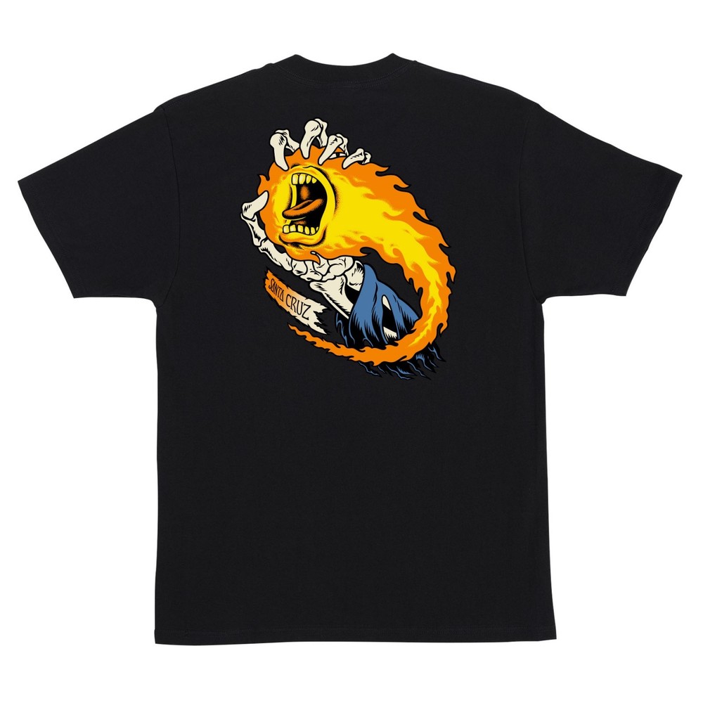 Santa Cruz Corey O’Brien SCREAMING REAPER Skateboard T Shirt BLACK