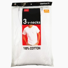 New 3-6 Pack Mens 100% Cotton Tagless V-Neck T-Shirt Undershirt Tee White S-XL