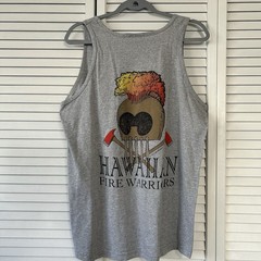 VTG Y2K Alstyle AAA Hawaiian Fire Warriors Tank Top Men’s L Alii Graphics Gray