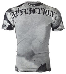 $58 AFFLICTION Black PUPPET MASTER Short Sleeve Slim Fit Y2K MMA Elite T-shirt