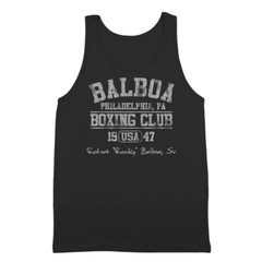 Balboa Rocky Club Retro 80S Movie Black Tank Top