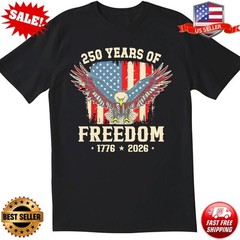 Patriot Pride 250 Years of Freedom 1776 2026 Shirt, Eagle USA T-Shirt S-3XL