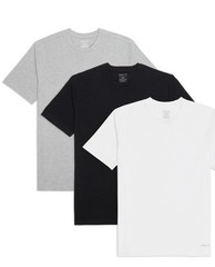 Kenneth Cole 3 Pack Cotton Stretch Gray Black White Crewneck T-Shirts Sz Large