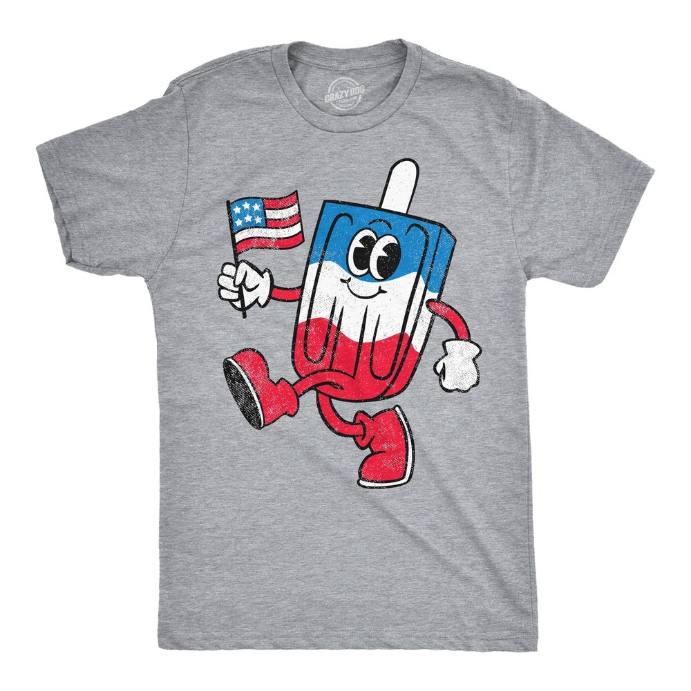 Mens Funny T Shirts USA Popsicle Sarcastic Fourth Of July Graphic Novelty Tee