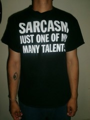 Sarcasm Just One Of My Many Talents Funny Graphic T-Shirt size L
