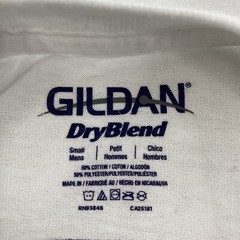 Gildan Dry Blend Mens T Shirt sz S White H Conditioning Gym Core Athleisure