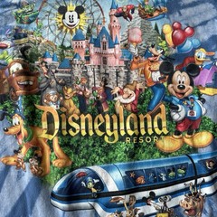 Disneyland Resort T Shirt Size M 100% Cotton Tie-Dye Blue