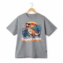 American Style Auntiesaurus Dinosaur Graphic T-Shirt Unisex Aunt Gift Casual Tee