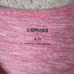 Express Shirt Mens XL Red White Gray Tank Top Colorblock Heather Cotton Blend