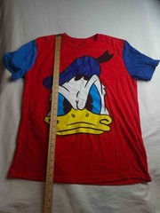 Disney Mickey & Co. Donald Duck T-Shirt Mens Medium Red Crew Neck Short Sleeve