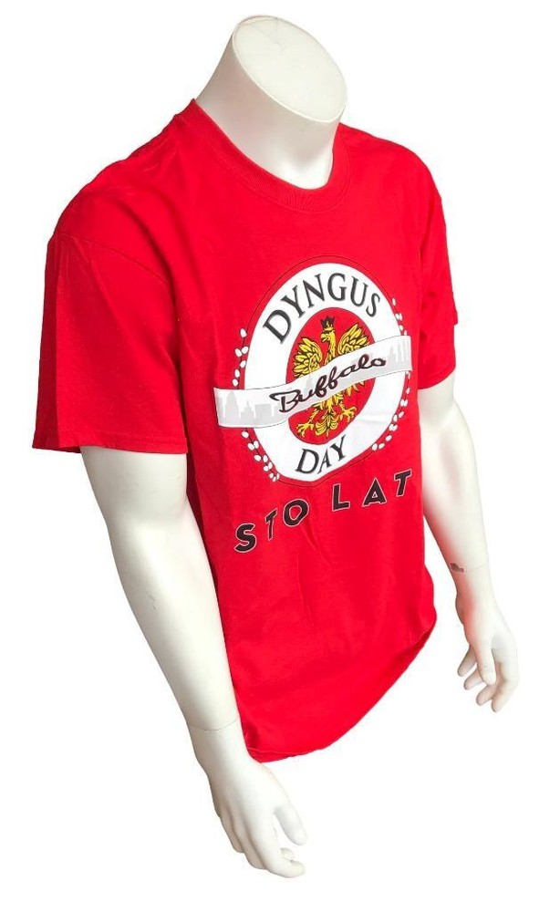 Gildan Men’s Dyngus Day Buffalo Sto Lat Red Short Sleeve Shirt Size Large