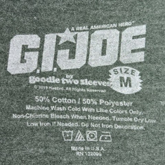 G.I. Joe Distressed Logo T-Shirt – Men’s Adult Medium – Dk Green – Made in USA