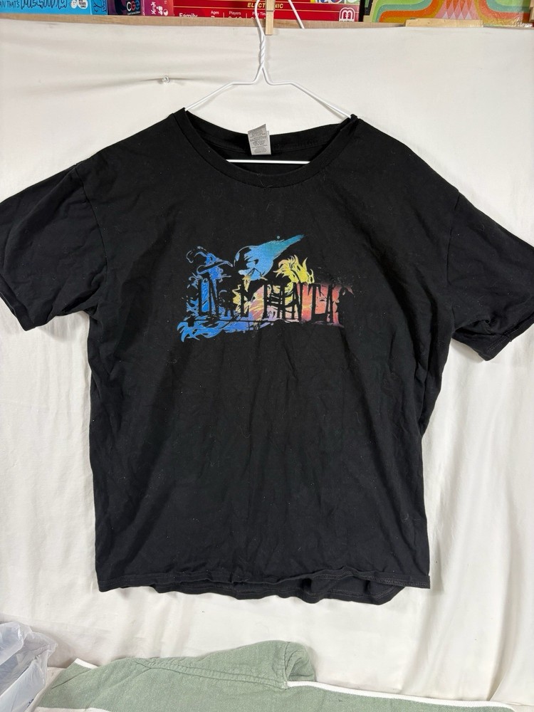 Final Fantasy X 10 T-Shirt Size XL Black Graphic Tee FFX Tidus Yuna Gaming