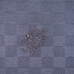 Louis Vuitton LV Embroidery Logo Damier Cotton Pique T-Shirt Blue Size L