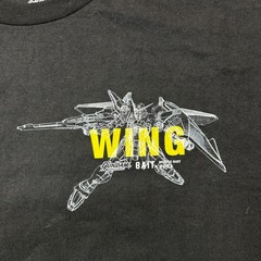 BAIT x Gundam Universe Men Wing Gundam T-Shirt Mens Black Short Sleeve Tee – 2XL