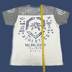 American Fighter exclusively made for Buckle patriotic Ringer tshirt L