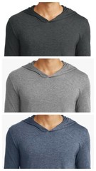 3 MEN’S HOODED SHIRTS SIZE MEDIUM TRI BLEND DISTRICT MADE