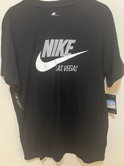 Nike Men’s Short Sleeve Running T Shirt Las Vegas Swoosh Logo Cotton M Black
