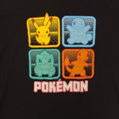 Pokemon Graphic Short Sleeve Crew Neck T Shirt Mens Size 2XL Black