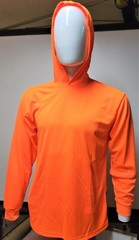 Hi Visibility Long Sleeve Safety Hoodie Shirt , Quick Dry Polyester Birdeye mesh