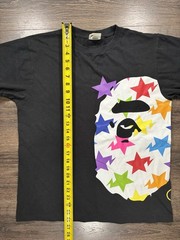 BAPE Ape Head Tee Black/Rainbow Star Camo Size M 100% Authentic Pre-Owned RARE
