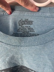 Marvel Avengers Men’s Captain America Shield Graphic Blue Crew Neck T-Shirt XL