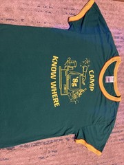 Spirit Halloween Camp Know Where T Shirt Short Sleeve Ringer Size LARGE