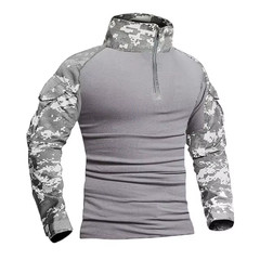 Tactical Combat Shirt Men Army Military Camo Long Sleeve Airsoft Hunting