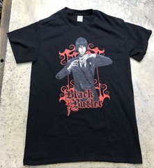 Black Butler Shirt Adult Small Black Short Sleeve Manga Anime Tee – Fast Ship!
