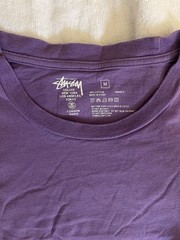 Stussy Vintage Purple Pocket T Shirt Sz M 100 % Authentic