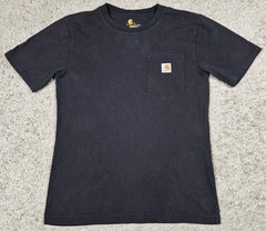 Lot Of 2 Carhartt Relaxed Fit Mens Pocket Tshirts Small Gray Black Short Sleeve