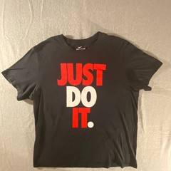 Nike Mens Just Do It Graphic T-Shirt Black Red White XL Short Sleeve AR5006-011