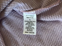 Size L – Callipygian Waffle Knit Baby Tee Lavender Made in USA Tight Fit New