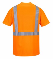 Portwest S190 Hi-Vis Reflective Safety Crew Neck T-Shirt with Chest Pocket ANSI
