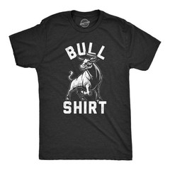 Mens Bull Shirt T Shirt Funny B.S. Punny Sarcastic Graphic Novelty Tee