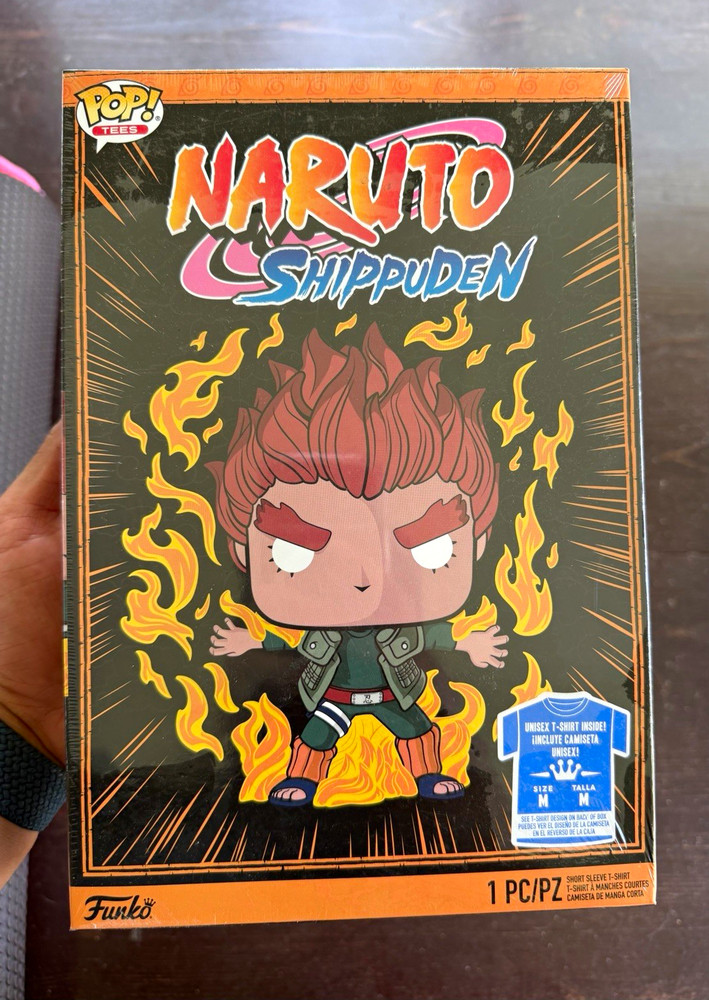 Funko Pop! Tees Naruto Shippuden Might Guy Black Crew Neck T-Shirt M