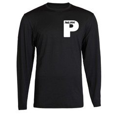 White Powerstroke Small P T-Shirt Unisex Black Color Front S – 2XL Long Sleeve