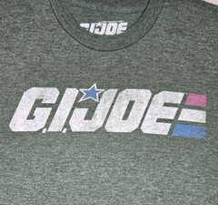 G.I. Joe Distressed Logo T-Shirt – Men’s Adult Medium – Dk Green – Made in USA